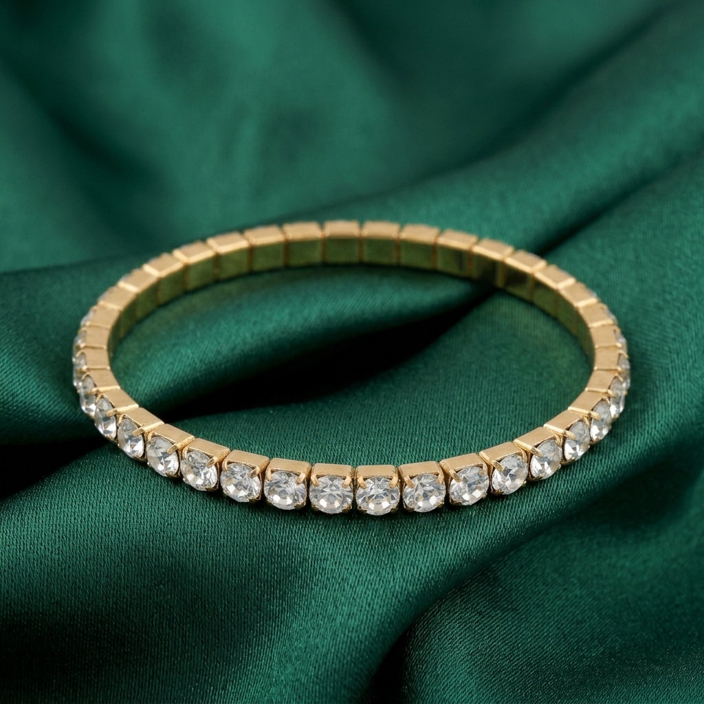  Anti-Tarnish Stretch Tennis | Bracelet | Adjustable Size_1