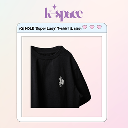 (G)I-DLE ‘Super Lady’ Official MD - T-shirt (Black_L size)