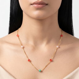  Anti-Tarnish Layered Cubic Beads | Necklace