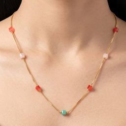  Anti-Tarnish Layered Cubic Beads | Necklace