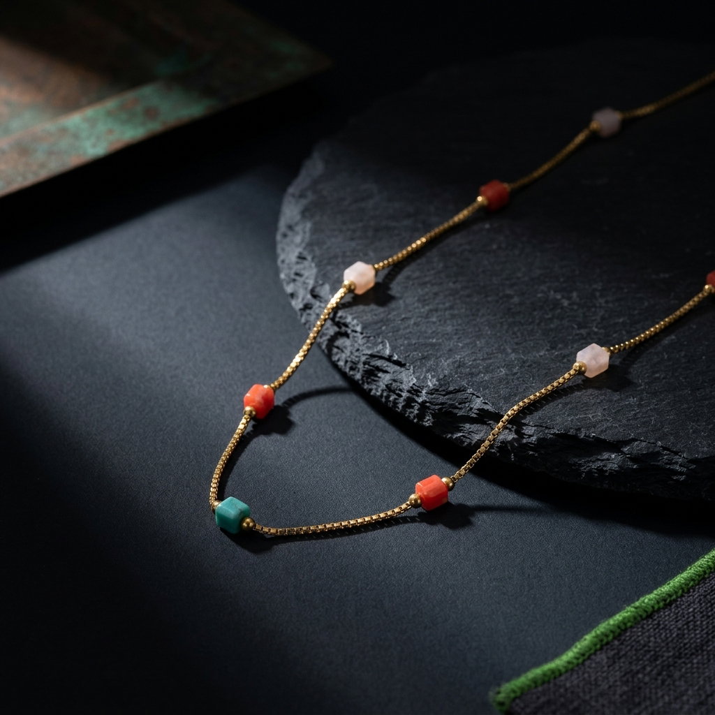  Anti-Tarnish Layered Cubic Beads | Necklace