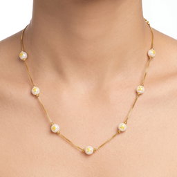 Anti-Tarnish Pattern Bead Chain | Necklace