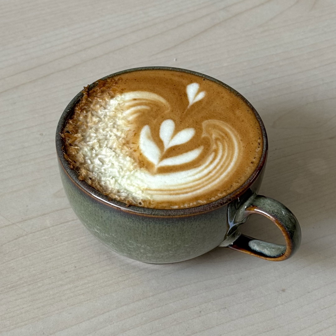 Hot Pandan Latte 🌴🥥