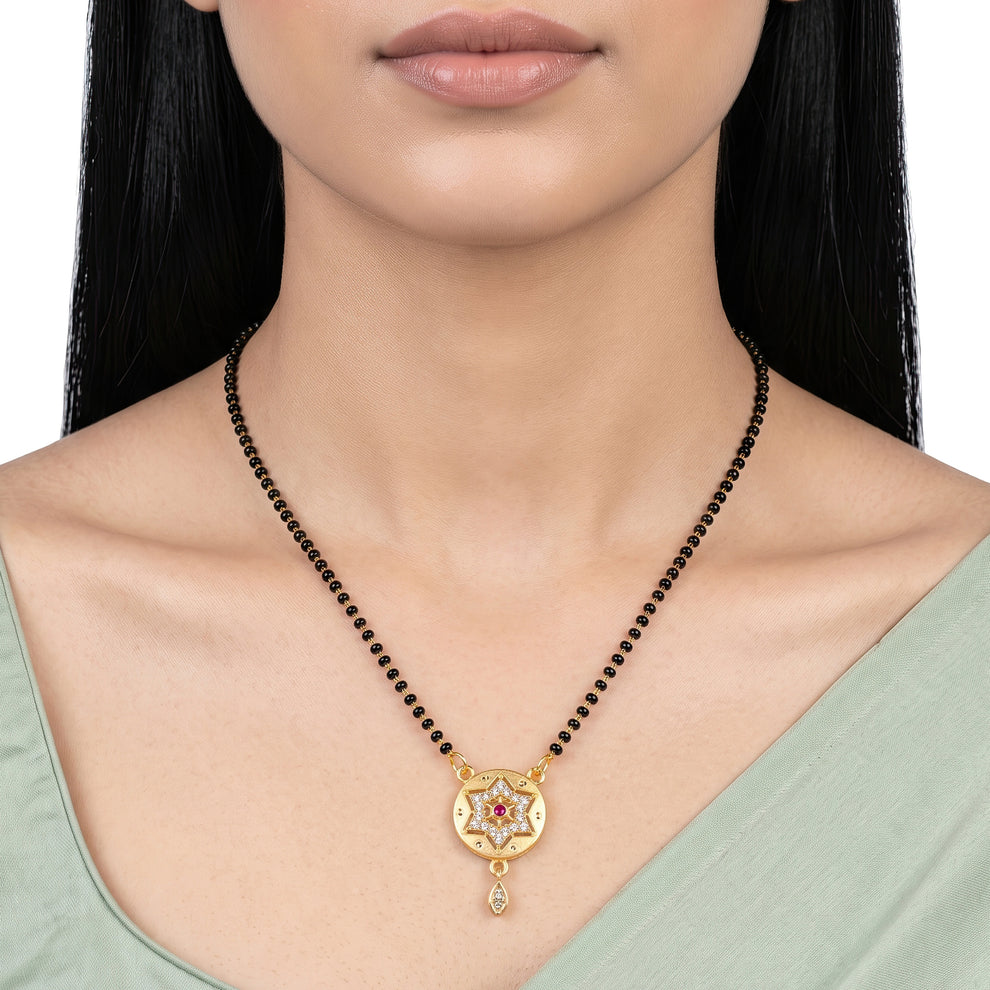  Anti-Tarnish Star Crystal Mangalsutra | Necklace_3