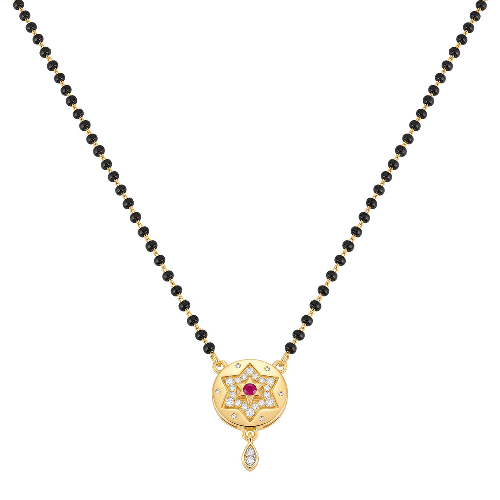  Anti-Tarnish Star Crystal Mangalsutra | Necklace_1
