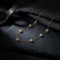 Anti-Tarnish Pattern Bead Chain | Necklace