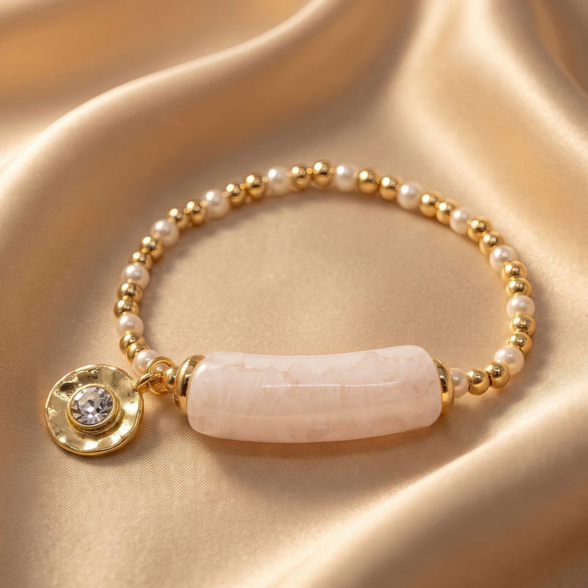  Anti-Tarnish Pink Resin Charm | Bracelet | Adjustable Size_1