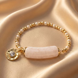  Anti-Tarnish Pink Resin Charm | Bracelet | Adjustable Size