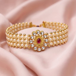 Anti-Tarnish Pearl Floral Choker | Necklace
