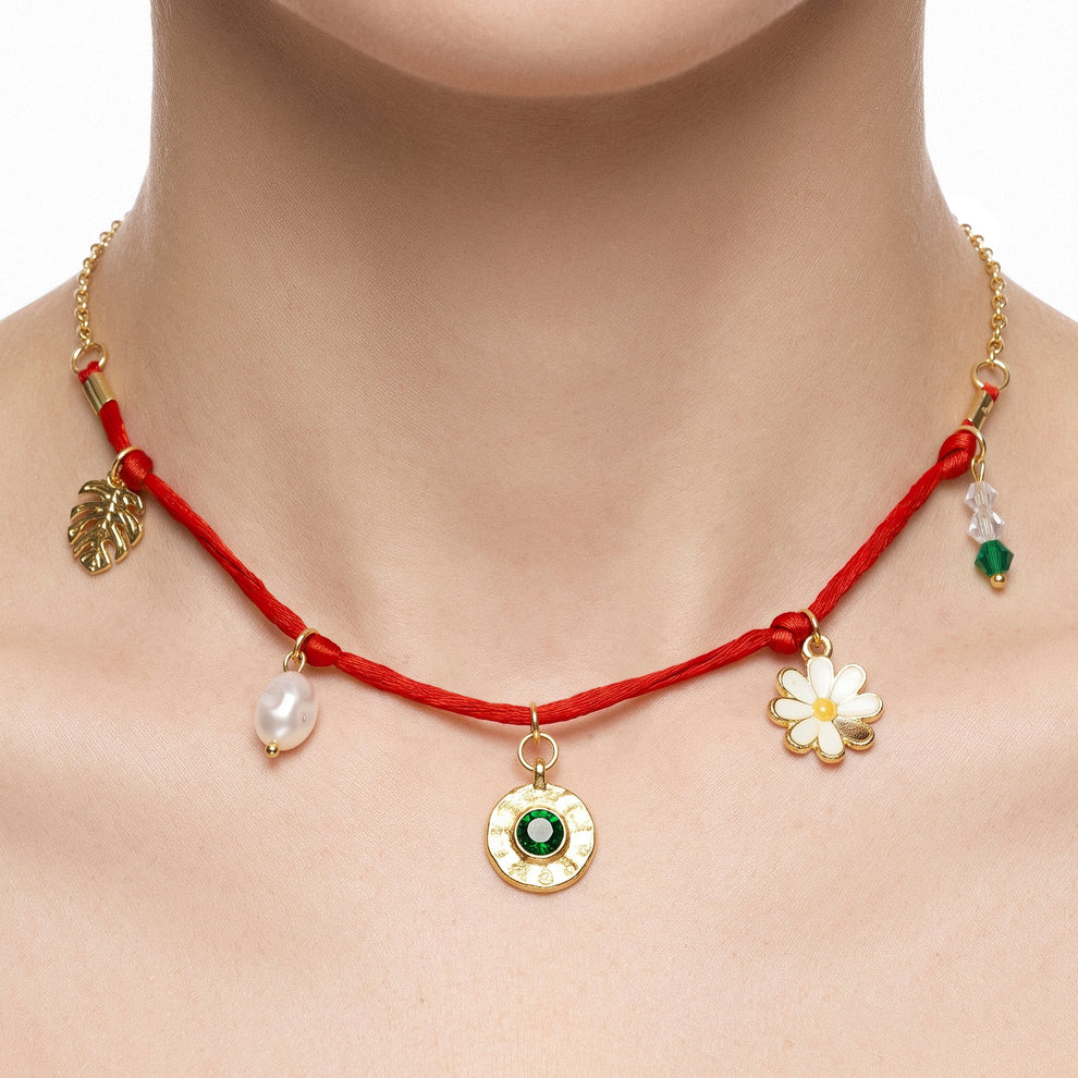 Anti-Tarnish Mixed Charm Cord | Necklace_5