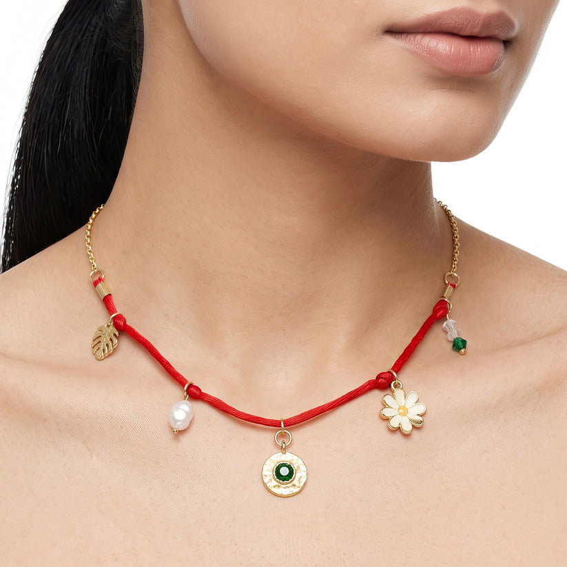 Anti-Tarnish Mixed Charm Cord | Necklace_4