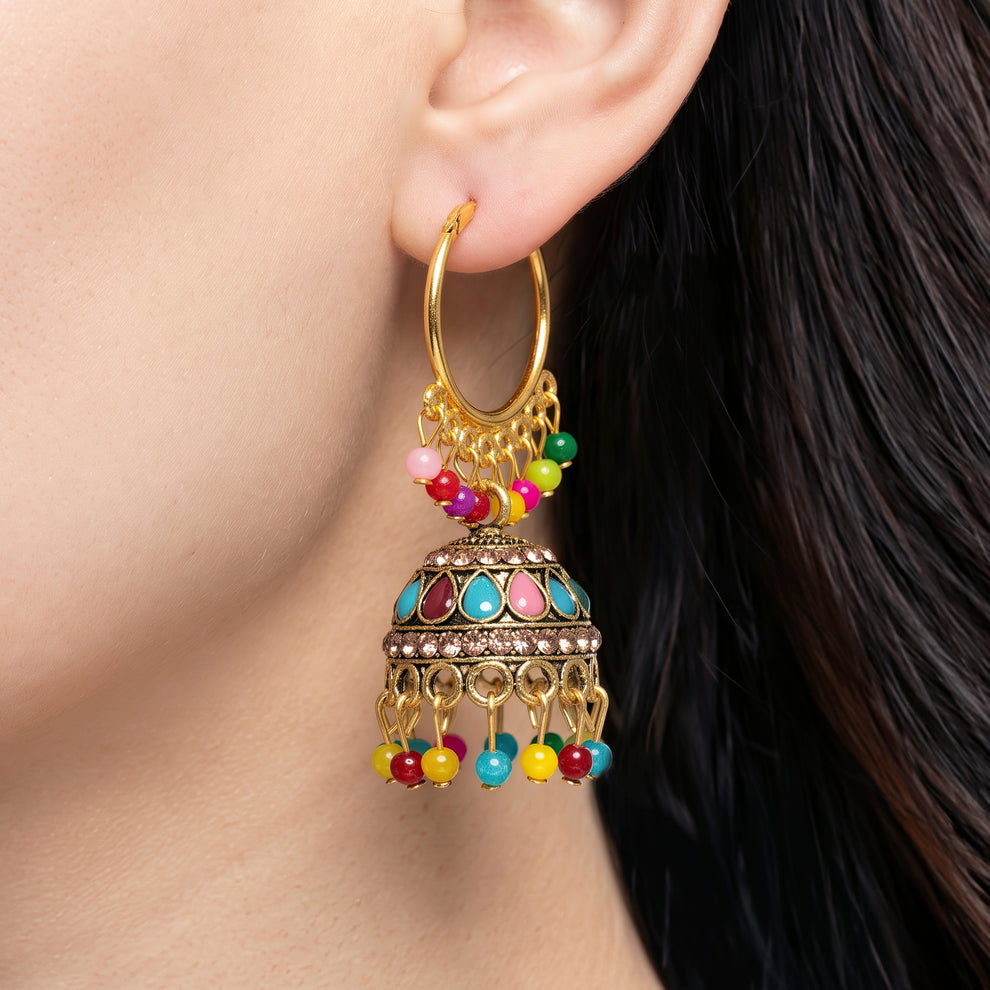 Anti-Tarnish Hoop Jhumka | Earrings_3