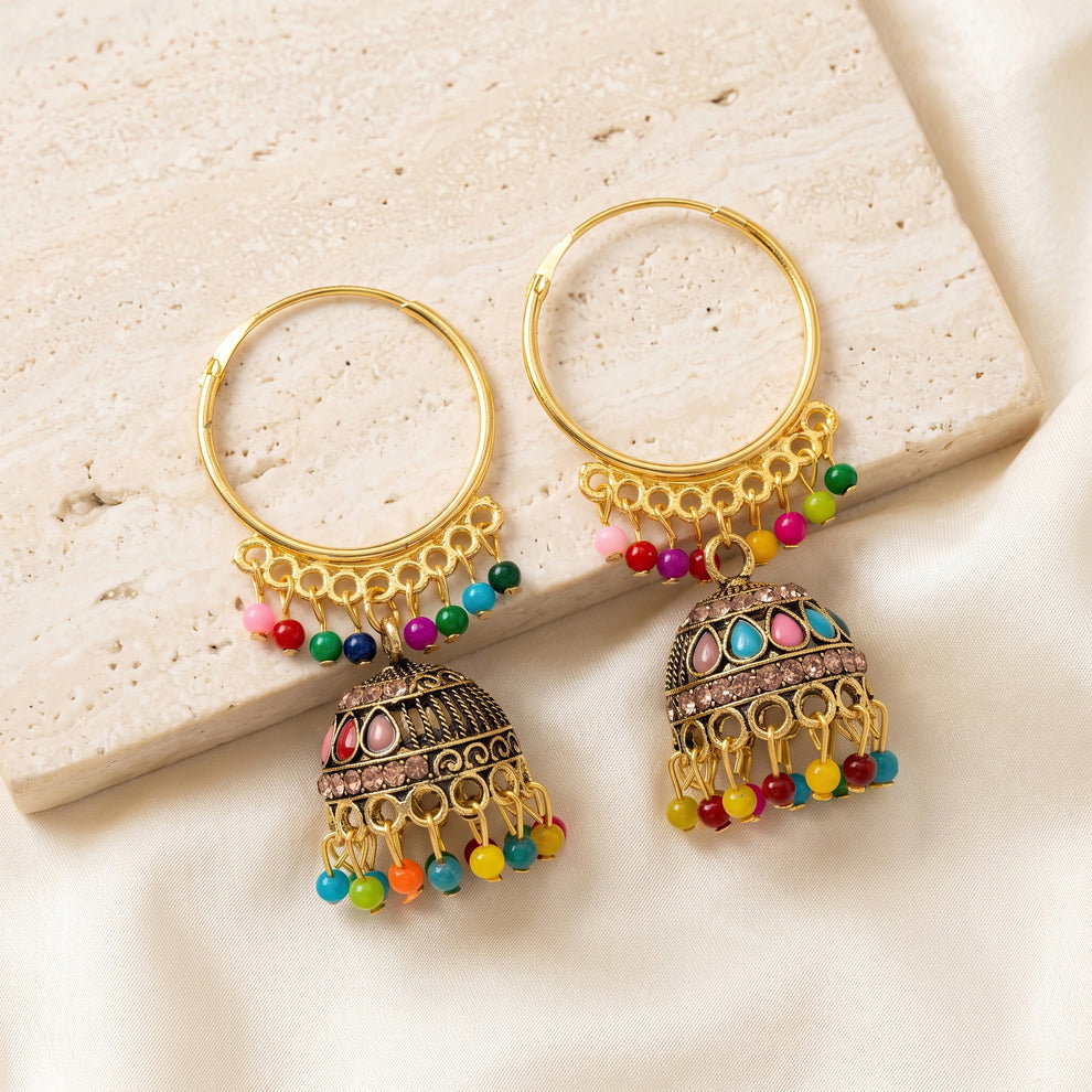 Anti-Tarnish Hoop Jhumka | Earrings_4