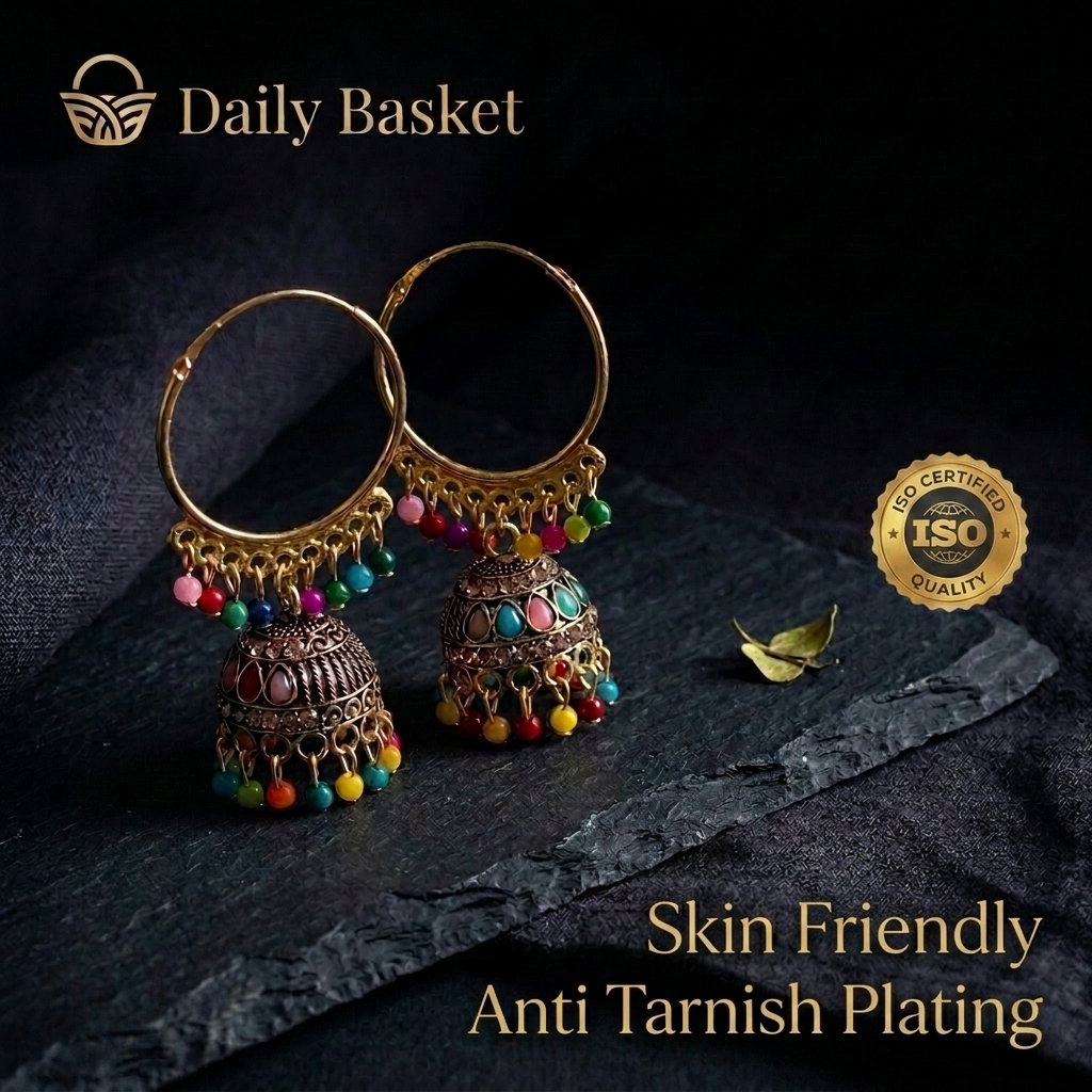 Anti-Tarnish Hoop Jhumka | Earrings_0