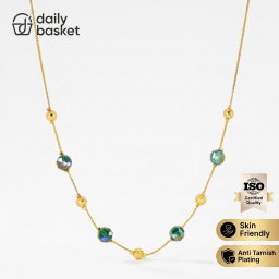 Anti-Tarnish Green Bead Chain | Necklace 