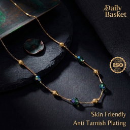 Anti-Tarnish Green Bead Chain | Necklace 