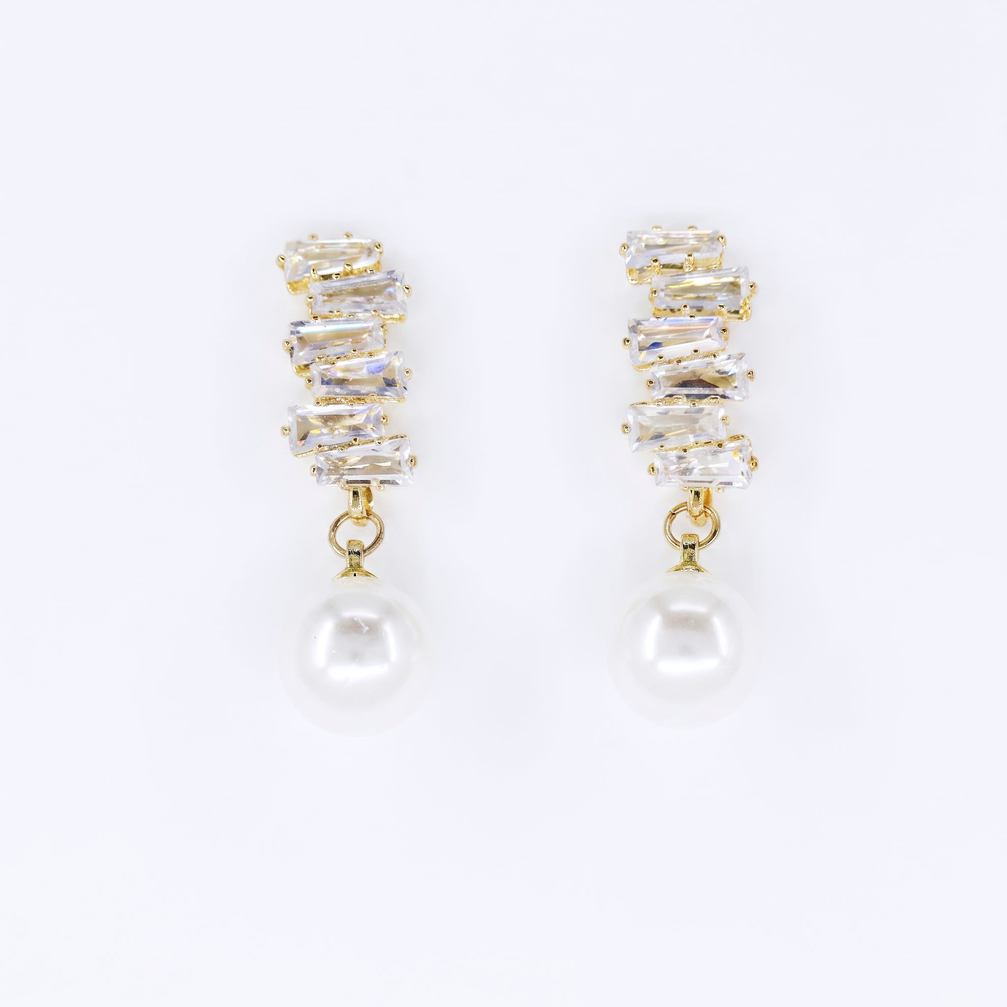 Anti-Tarnish Crystal Pearl Dangles | Earrings_5