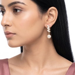 Anti-Tarnish Crystal Pearl Dangles | Earrings