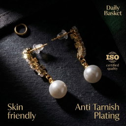 Anti-Tarnish Crystal Pearl Dangles | Earrings