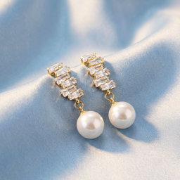 Anti-Tarnish Crystal Pearl Dangles | Earrings