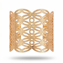 Anti-Tarnish Filigree Geometric Cutout Cuff | Bracelet | Adjustable Size