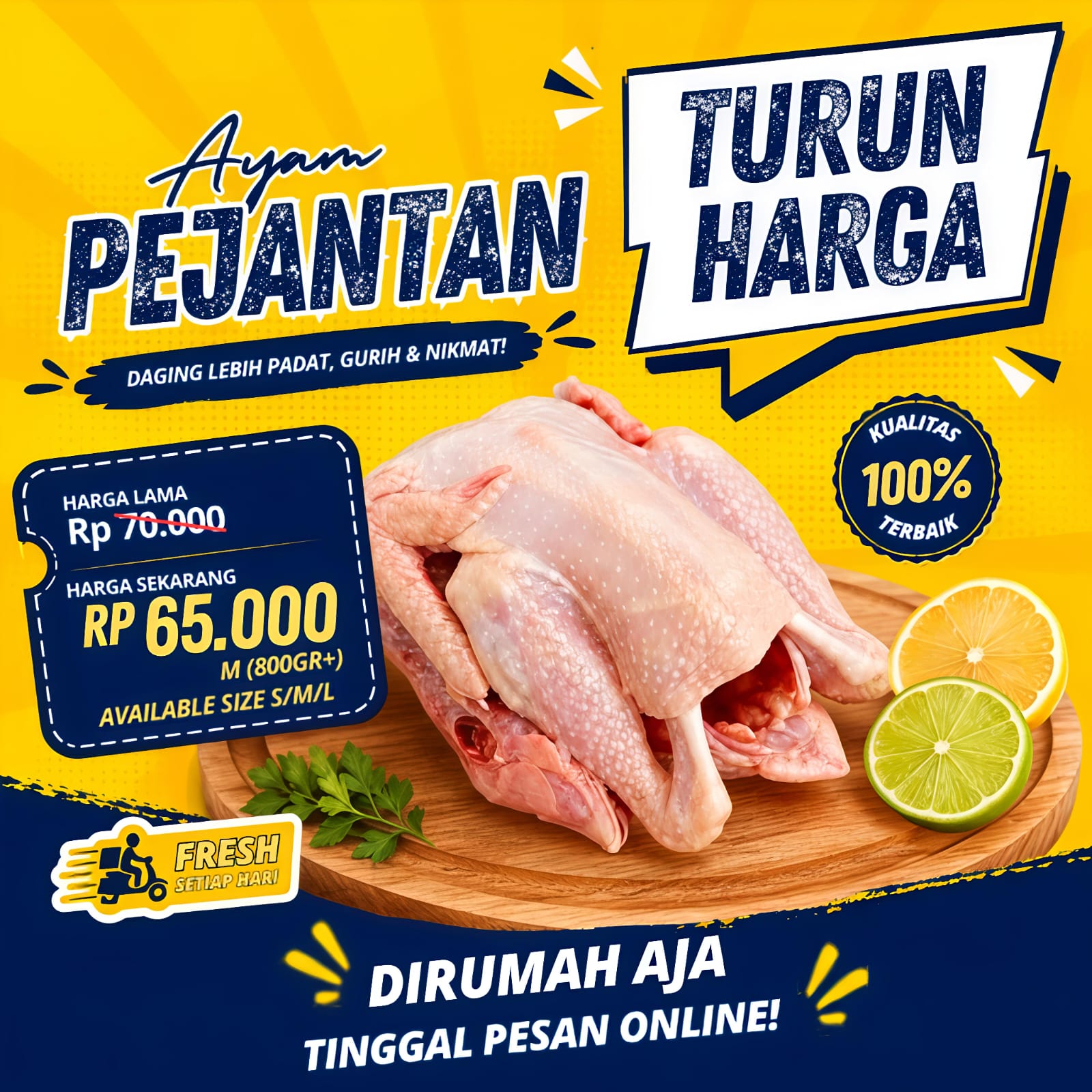Ayam Pejantan utuh 800gr +_0