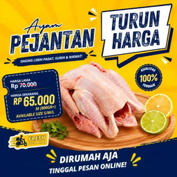 Ayam Pejantan utuh 800gr +