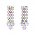 Anti-Tarnish Triple-Strand Crystal Dangles | Earrings