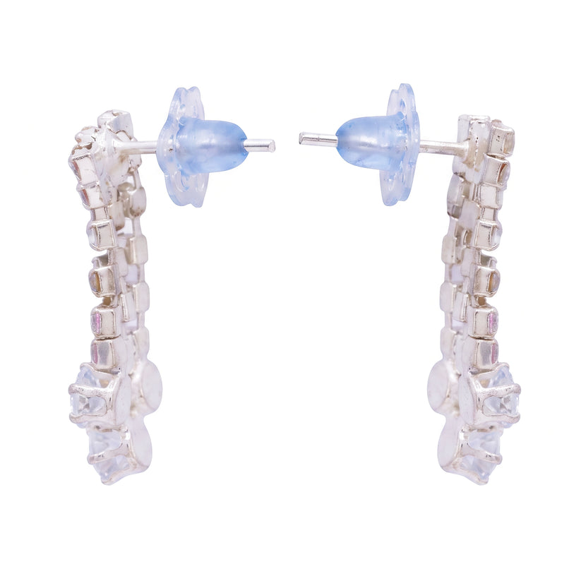 Anti-Tarnish Triple-Strand Crystal Dangles | Earrings_3