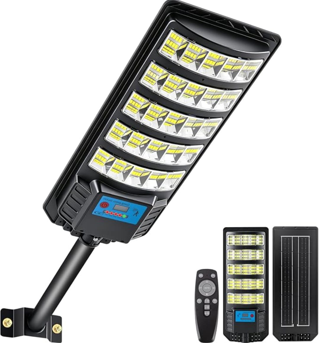 Street Solar lights Outdoor- Heavy Duty LED parking Lot Lights Commercial Wth Motion Sensor, 4500mAh Dusk to Dawn Flood Light, Waterproof IP66 for yard, Garden, Parking Lot Security Lighting