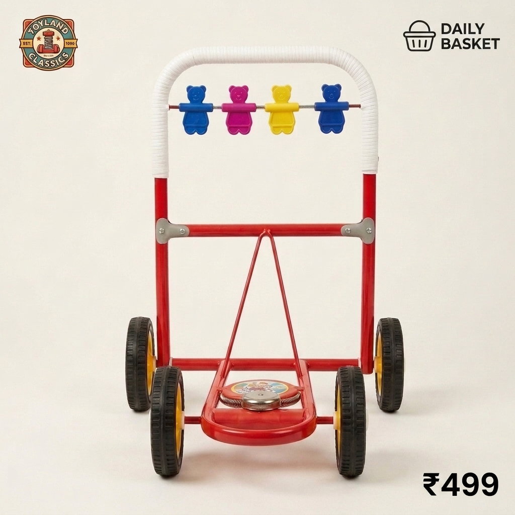 Premium Big Size Kids Activity Walker | Red |  9 to 18 months_2