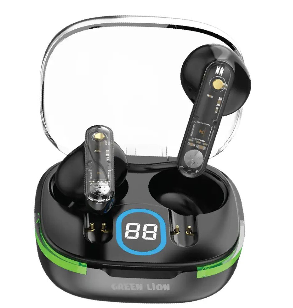 Green Lion Vegas True Wireless Earbuds - Black