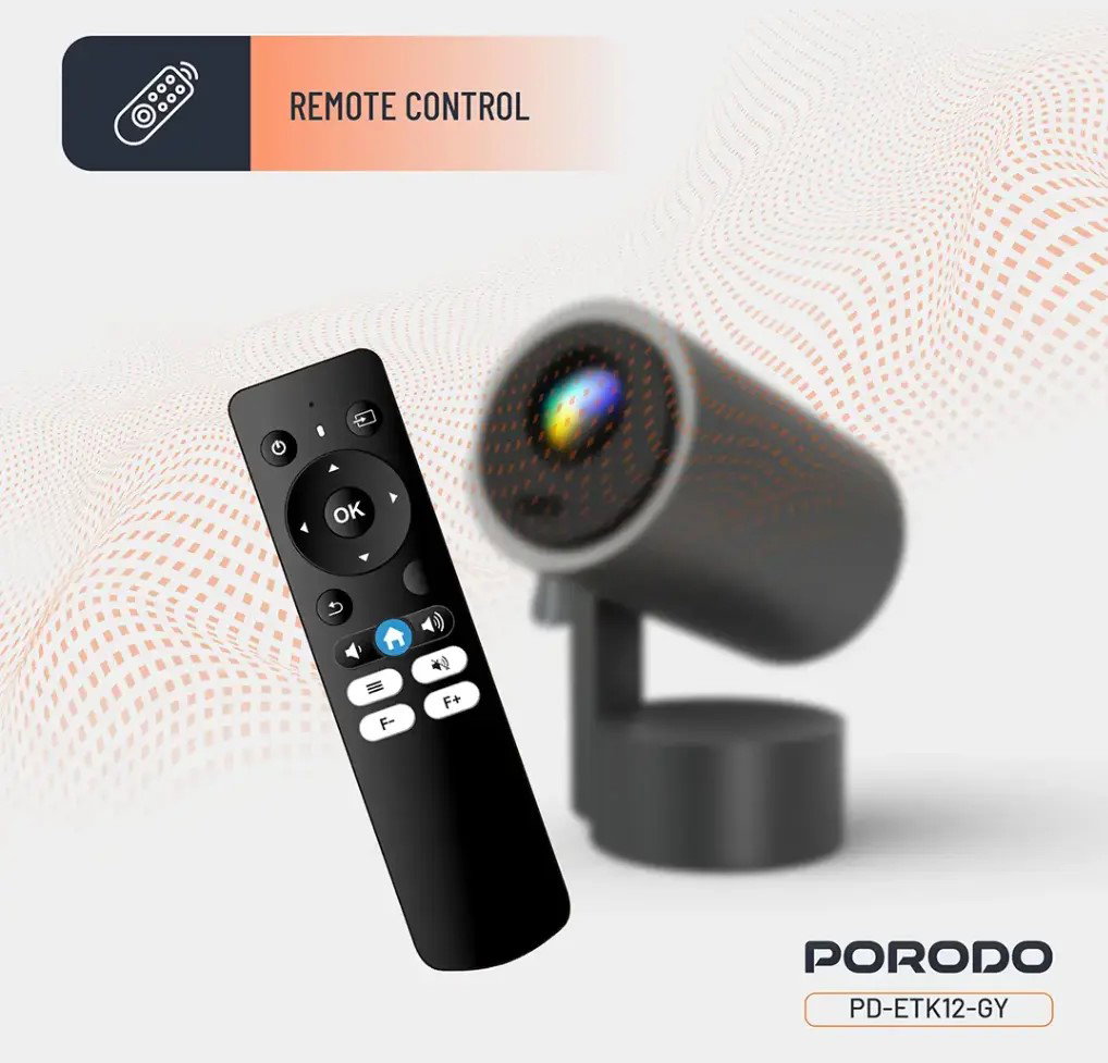 Porodo Full HD Smart Projector - Gray_7