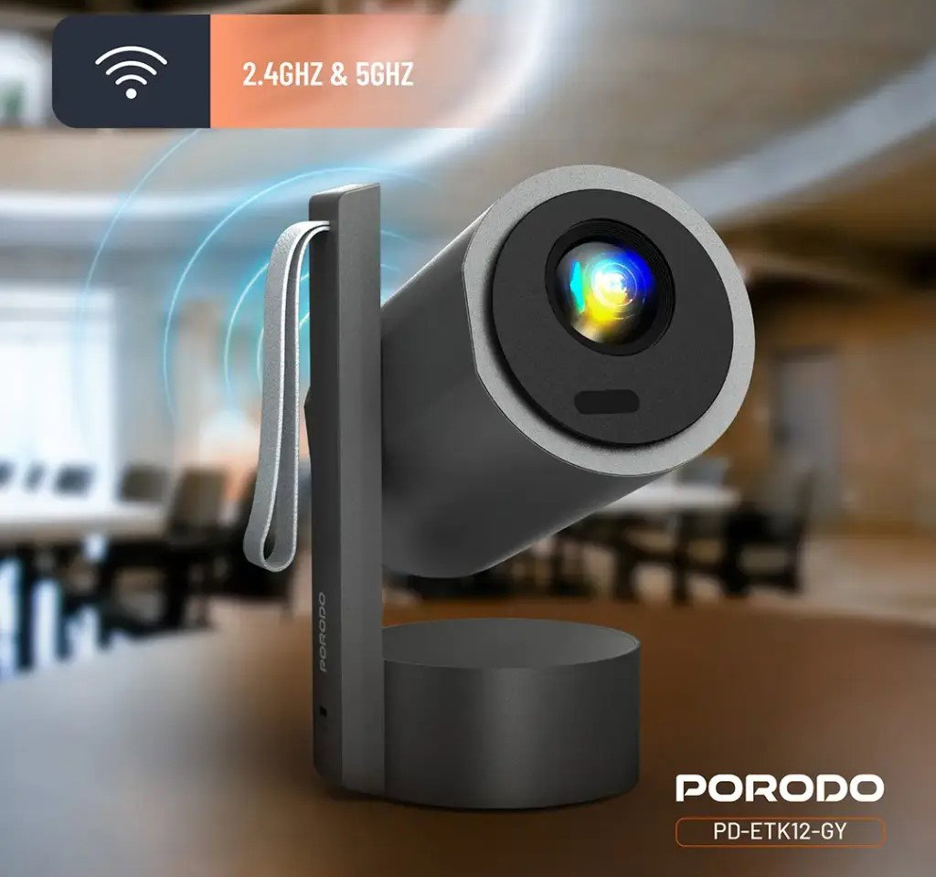 Porodo Full HD Smart Projector - Gray_5