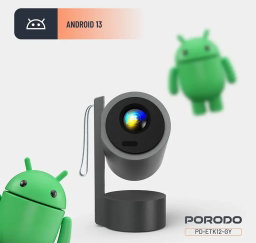 Porodo Full HD Smart Projector - Gray