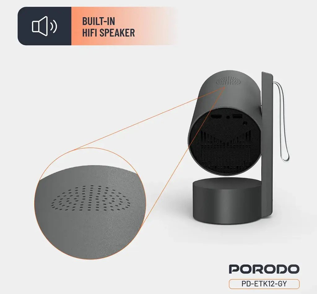 Porodo Full HD Smart Projector - Gray_6