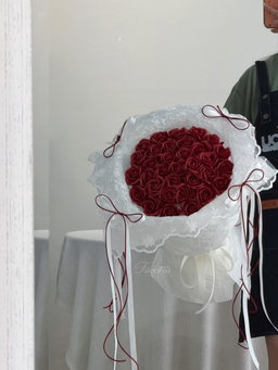 33 Stalk French Lace Soap Rose Bouquet