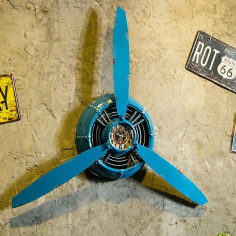 Kidsrock Vintage Clock Propeller Wall Decoration-Blue_1