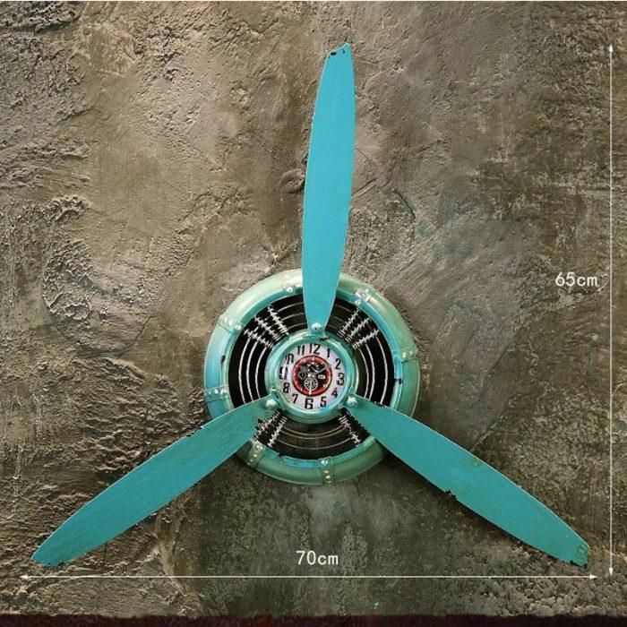 Kidsrock Vintage Clock Propeller Wall Decoration-Blue_2