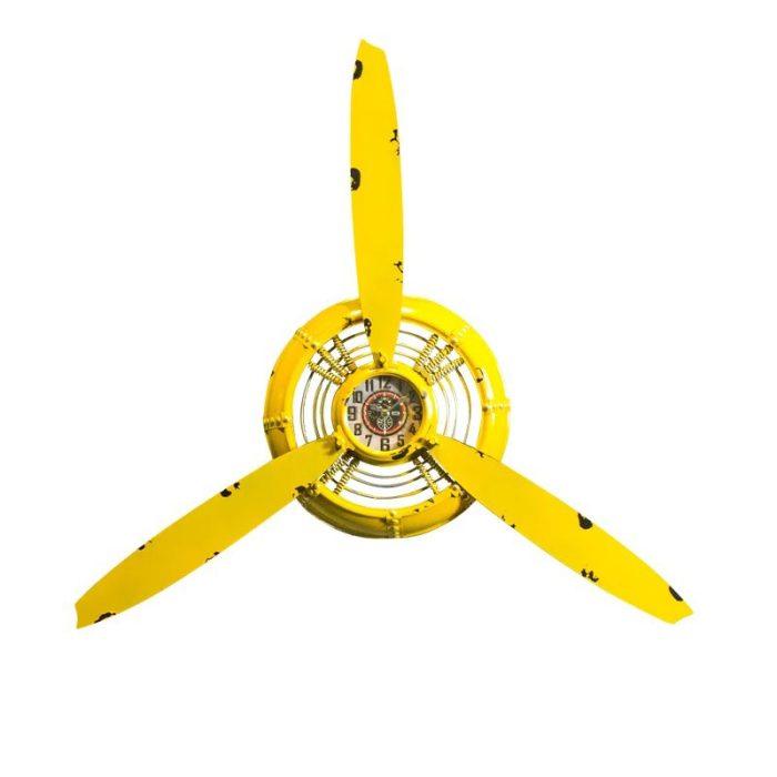Kidsrock Vintage Clock Propeller Wall Decoration-Yellow