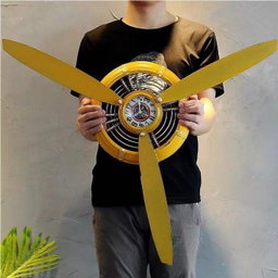 Kidsrock Vintage Clock Propeller Wall Decoration-Yellow