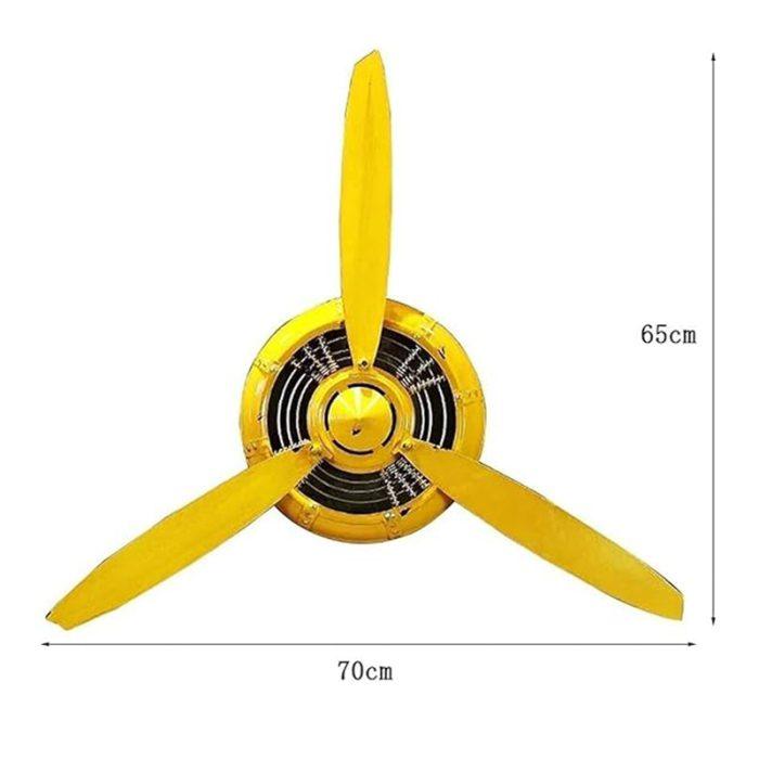 Kidsrock Vintage Clock Propeller Wall Decoration-Yellow_3