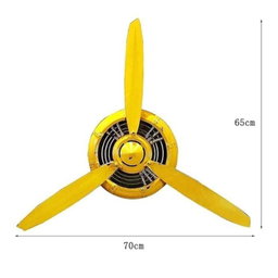 Kidsrock Vintage Clock Propeller Wall Decoration-Yellow