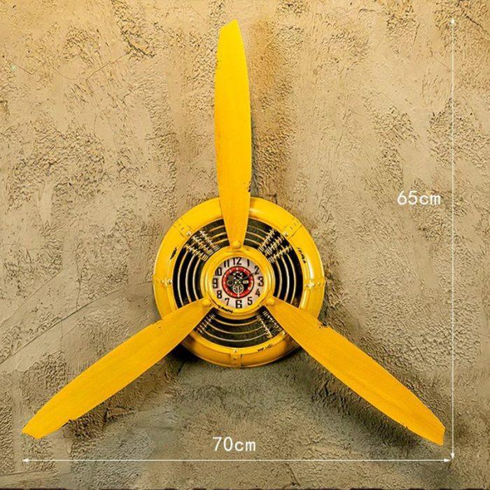 Kidsrock Vintage Clock Propeller Wall Decoration-Yellow_2