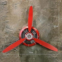 Kidsrock Vintage Clock Propeller Wall Decoration-Red