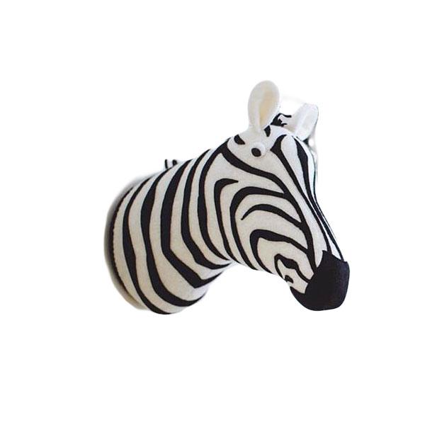 Plush Zebra Stuffed Animal Heads Wall Decoration_1