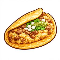 Taco de Papa con Bisteck