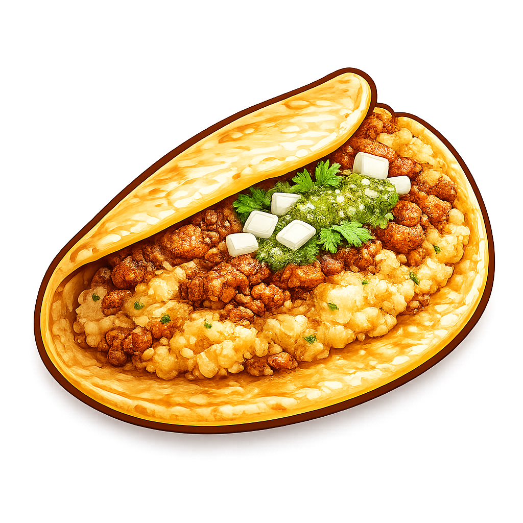 Taco de Papa con Longaniza