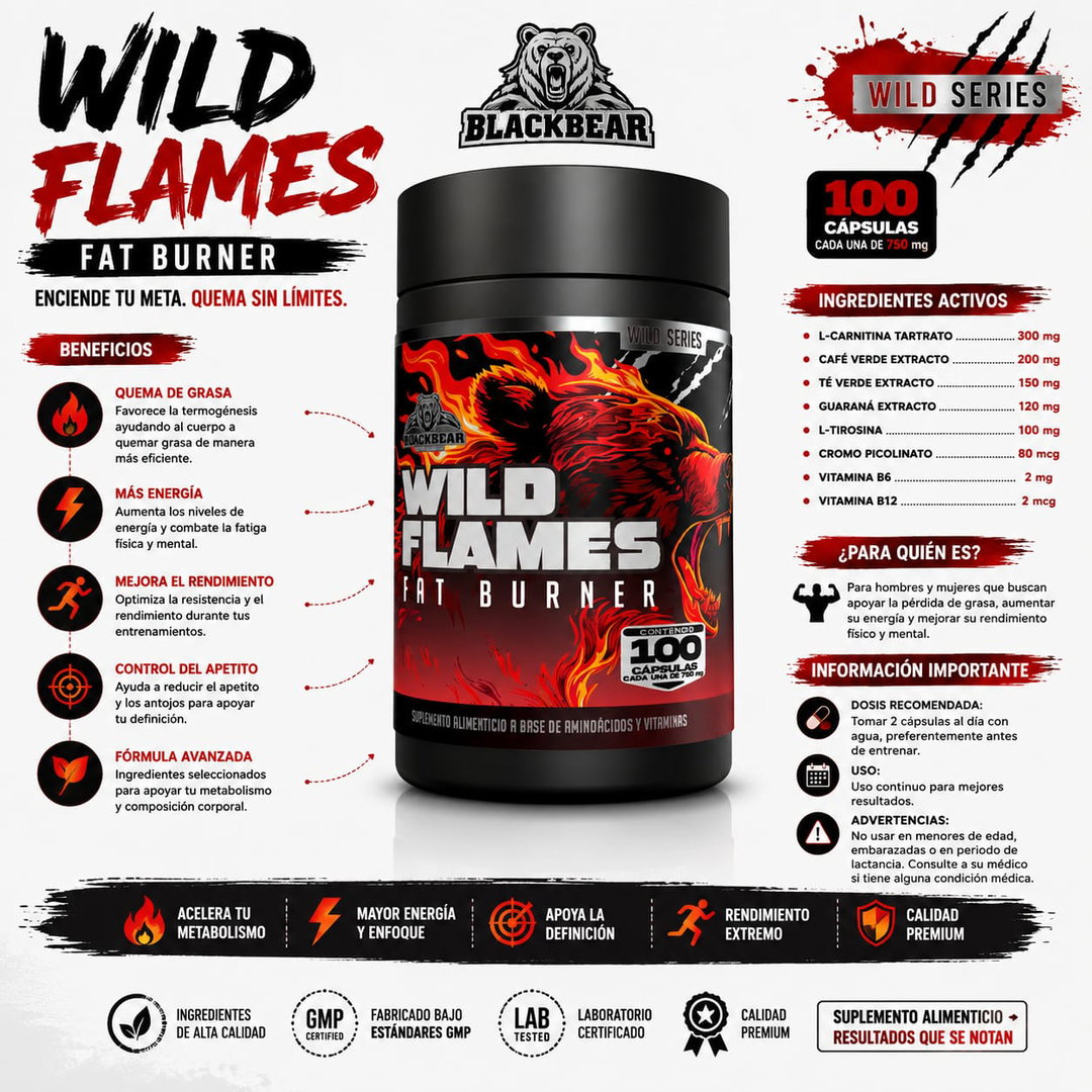 Wild Flames Fat Burner Blackbear (Wild Series)