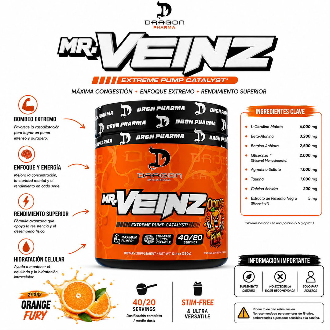 Mr. Veinz Pump Intensifier Dragon Pharma